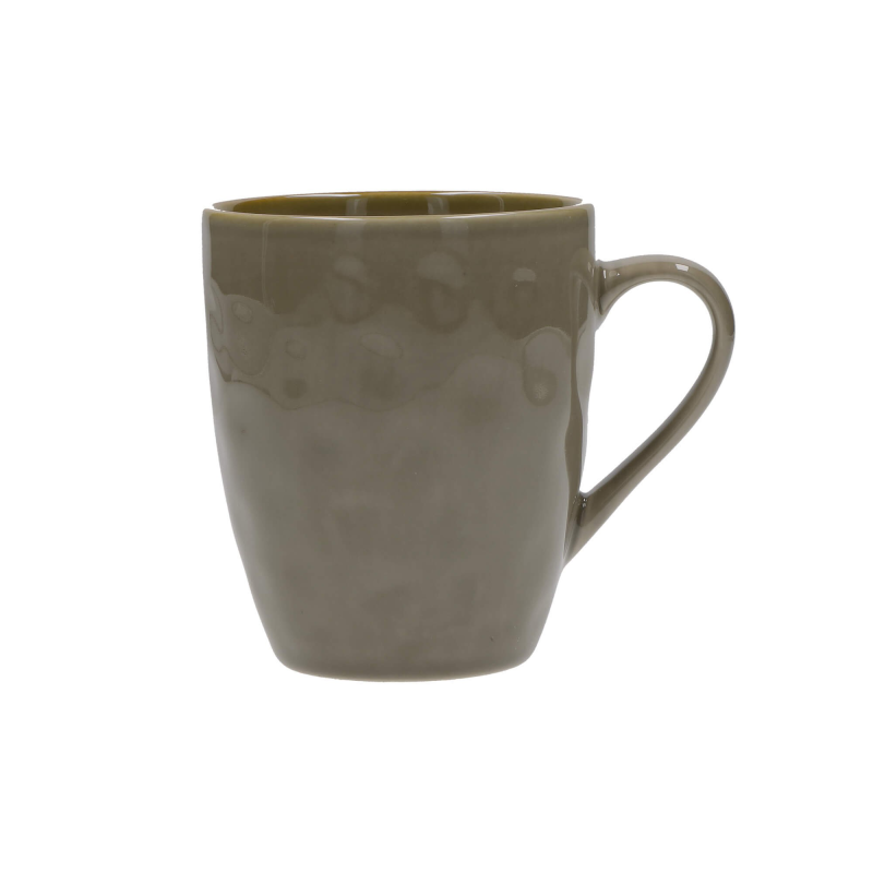  Rose&Tulipani | Set of 4 Concerto Grigio Tortora mugs with handle - Gray-brown, 430 ml