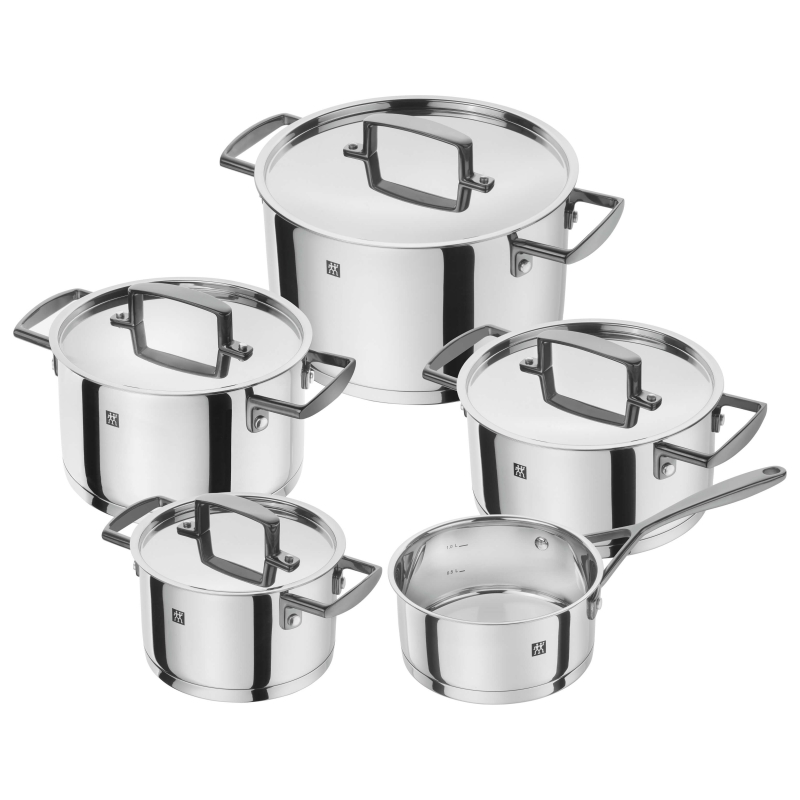  Set of 5 Zwilling Bellasera pots - Black