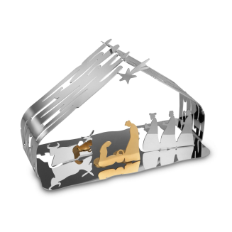 Stalowa szopka świąteczna Alessi polerowana - 3