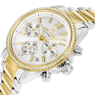 Zegarek Damski Giewont Sapphire Srebrno Złoty GW3670-B4 - 2