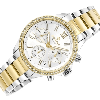 Zegarek Damski Giewont Sapphire Srebrno Złoty GW3670-B4 - 3