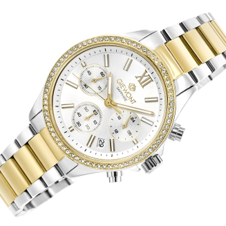 Zegarek Damski Giewont Sapphire Srebrno Złoty GW3670-B4 - 3