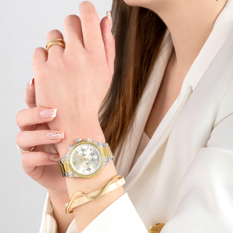 Zegarek Damski Giewont Sapphire Srebrno Złoty GW3670-B4 - 5