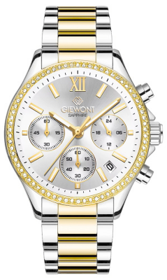 Zegarek Damski Giewont Sapphire Srebrno Złoty GW3670-B4