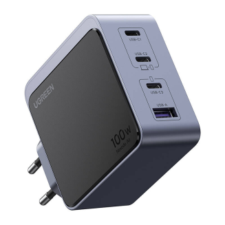 Ładowarka sieciowa Ugreen Nexode S (Air) 100W, 3x USB-C, USB (szara) - 3