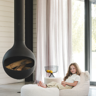  Wigiwama Ottoman Cream White Children's Pouf - 5