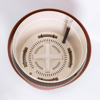 PLASTIA BERBERIS Donica samonawadniająca okrągła 46 cm cynamonowy - 5