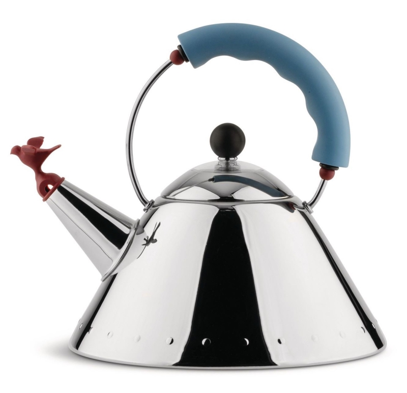 Alessi 9093 blue kettle with whistle