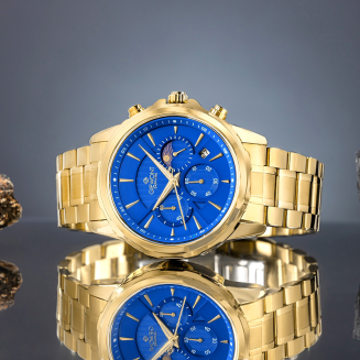 Zegarek Męski Giewont Chronograph Sapphire Złoto Niebieski GW9460-B5 - 6