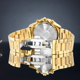 Zegarek Męski Giewont Chronograph Sapphire Złoto Niebieski GW9460-B5 - 7