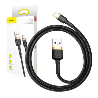 Kabel USB Lightning  Baseus Cafule 1.5A 2m (złoto-czarny) - 11