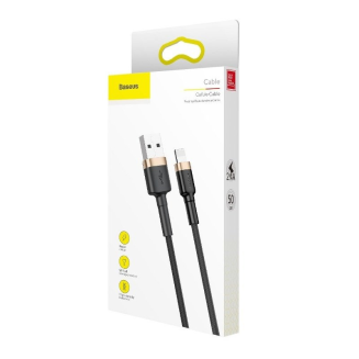 Kabel BASEUS Cafule USB-A-Lightning 2m (złoto-czarny) - 10
