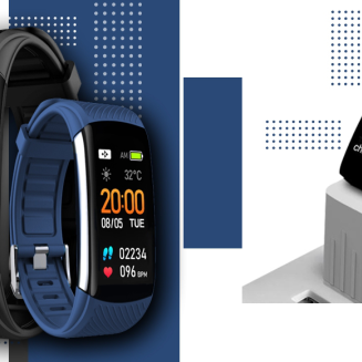 Smartwatch GIEWONT Czarno Granatowy 2 Paski GW200-6 - 4