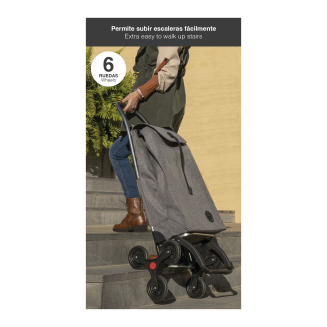 Wózek zakupowy Rolser I-Max Tweed 6 Gris - 5