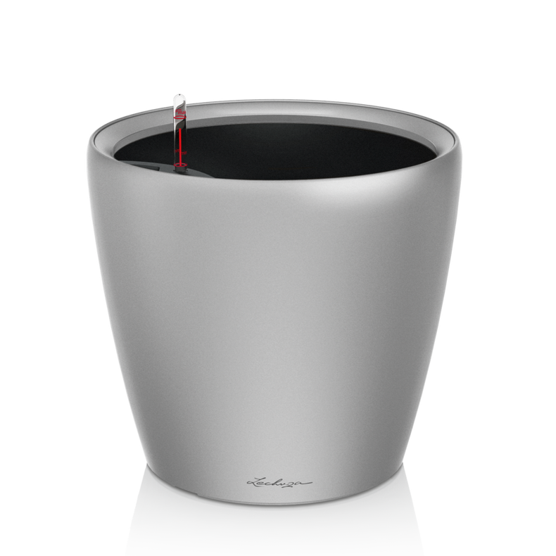  Lechuza Classico Premium LS 21 flowerpot | 28 | 35 | 43 | 50 silver metallic