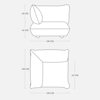 Fotel narożny Fatboy Sumo Corner Seat Cord Beige - 5
