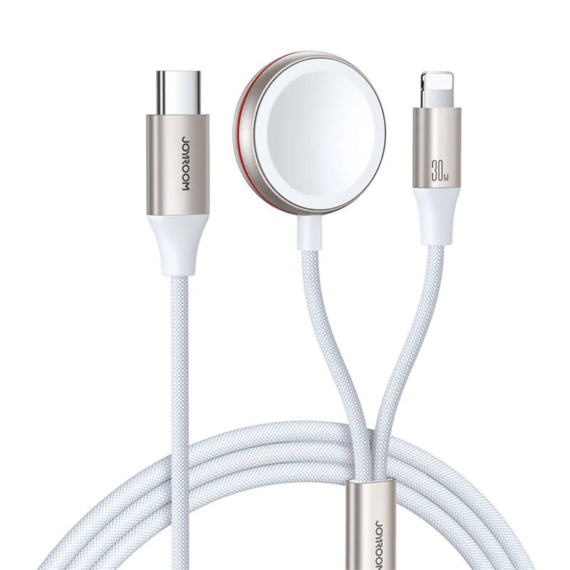 Ładowarka JOYROOM S-IW012 30W Lightning 1.5m do Apple Watch (biała)
