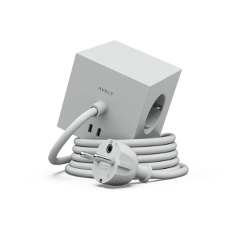Listwa zasilająca Avolt Square 1 z podwójnym USB-C 30 W i podstawą magnetyczną 3 m szara - 2