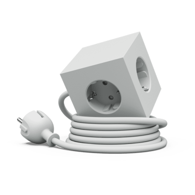 Listwa zasilająca Avolt Square 1 z podwójnym USB-C 30 W i podstawą magnetyczną 3 m szara