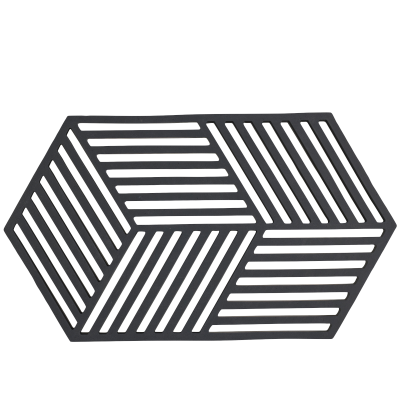  Zone Denmark Hexagon Black Dish Mat 24x14 cm