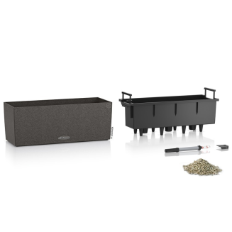 Donica Lechuza Balconera Stone 50 | 80 biały kwarcowy - 3