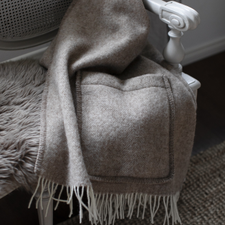 Szal z kieszeniami Lapuan Kankurit ARVO white-beige 60x180 cm - 2