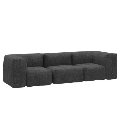  Reclining Sofa SACKit Soft Black Sofa 3 Seater