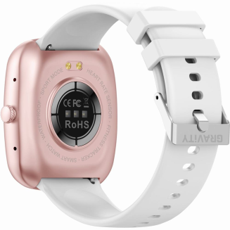 Smartwatch Damski GRAVITY GT18-2 Różowy Pasek Silikonowy + Biały Pasek - 9