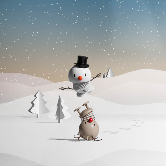 Figurka Hoptimist Snowman S White - 2