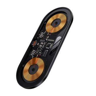 Podwójna ładowarka bezprzewodowa Qi z wyświetlaczem Baseus Digital LED Display,  20W - 5