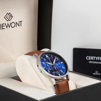 Zegarek Męski Giewont Chronograph Sapphire Brązowo Niebieski GW5630-A6 - 7