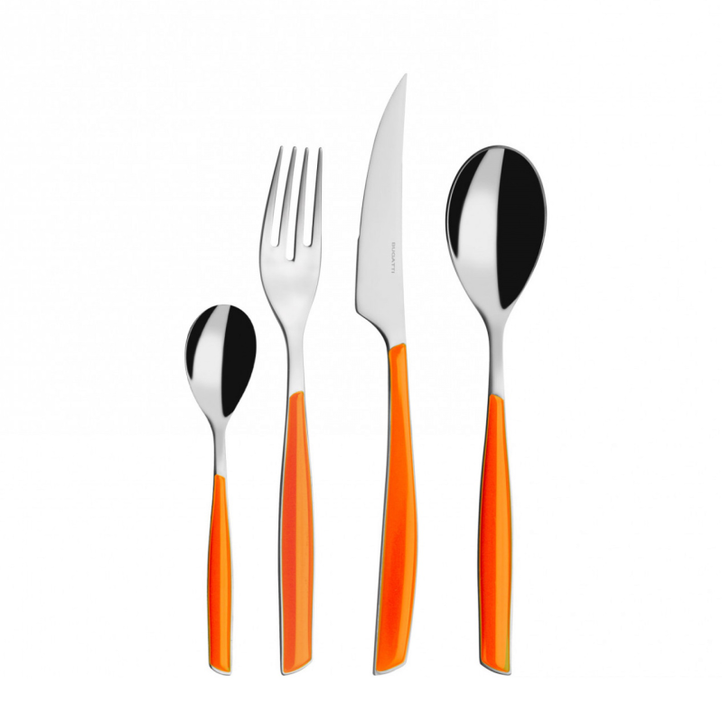Zestaw sztućców obiadowych Casa Bugatti Glamour Orange 24 szt.