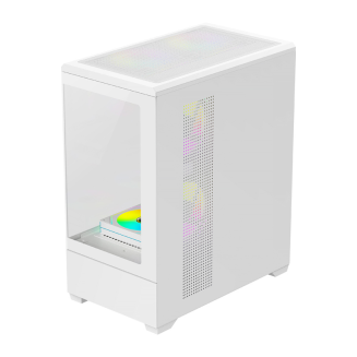 DarkFlash C365 Computer Case (White) + 5 Fans - 3