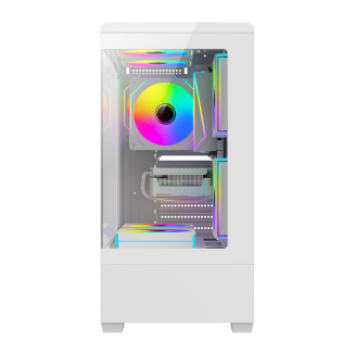  DarkFlash C365 Computer Case (White) + 5 Fans - 4