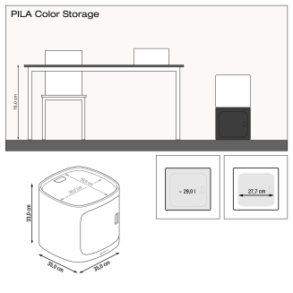 Szafka Lechuza Pila Color Coral Red - 3