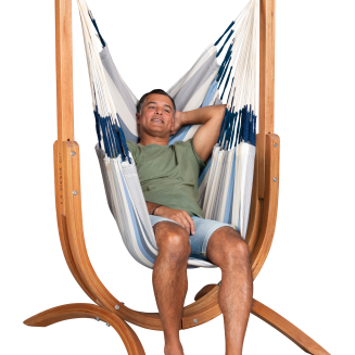 Fotel hamakowy ze stojakiem La Siesta Udine Outdoor Cedar Comfort - 5