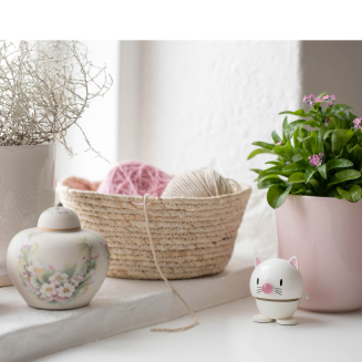 Hoptimist Cat White Figurine - 3