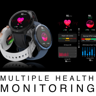 Smartwatch Damski RUBICON RNCF14 Rose Gold/White SMARUB251 - 7