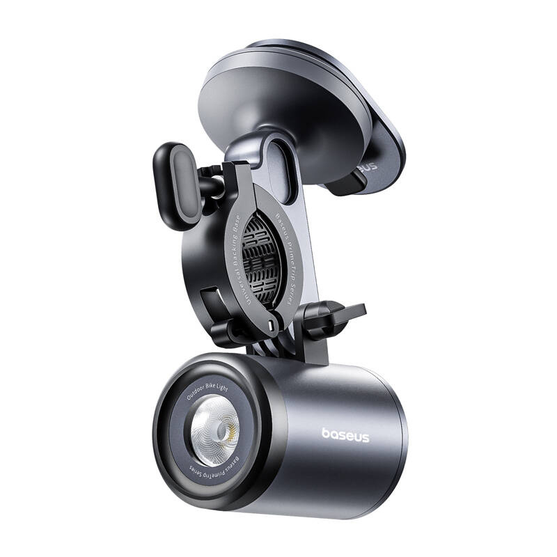 Uchwyt rowerowy BASEUS PrimeTrip 2w1 z latarką (czarny)