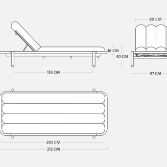 Leżak Fatboy Saunbun Daybed Desert & Mist - 9