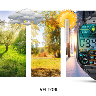 Smartwatch VELTORI VT200-1 Czarny Pasek Silikonowy - 18