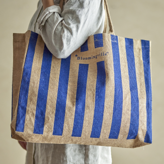 Torba Bloomingville Bergamo Blue Jute - 4