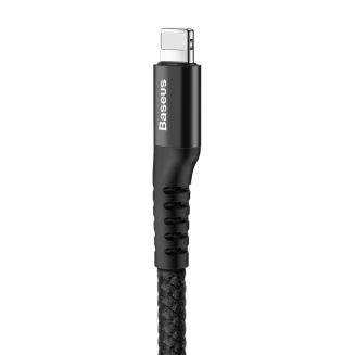 Kabel BASEUS Spring USB-A-Lightning 1m sprężynowy (czarny) - 3
