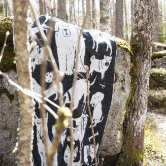 Koc Lapuan Kankurit Koirapuisto black-white 130x180 cm - 3