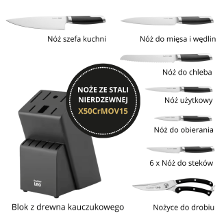 Zestaw noży w bloku BergHOFF Graphite 13 elementów - 7