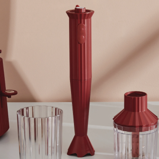 Blender ręczny z zestawem akcesoriów Alessi Plissé Red - 2