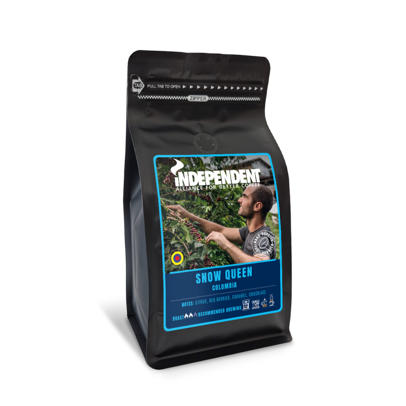 Kawa ziarnista Independent Alliance for Better Coffee Columbia Dulima Snow Queen