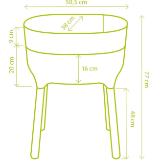 Kwietnik Plastia Urbalive 77x50x38 cm szary - 5