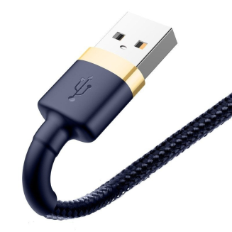 Kabel USB Lightning  Baseus Cafule 1.5A 2m (złoto-granatowy) - 5