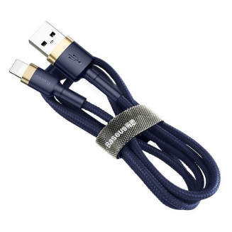 Kabel USB Lightning  Baseus Cafule 1.5A 2m (złoto-granatowy) - 3